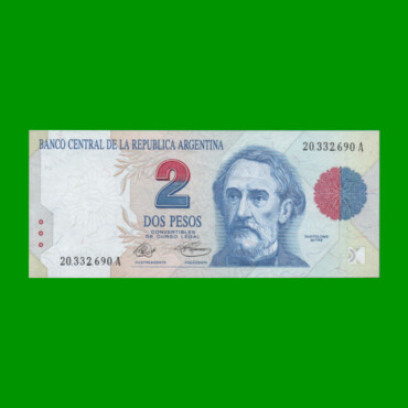 PESOS CONVERTIBLES 1er DISEÑO $2,00, BOT 3011, AÑO 1992, ESTADO EXCELENTE+.-