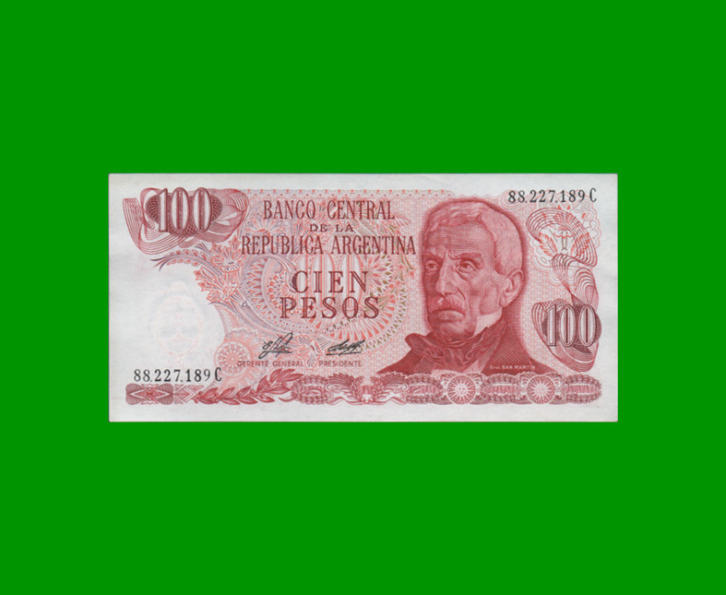 PESOS LEY 18.188 $100,00, BOT 2409, AÑO 1978, ESTADO EXCELENTE+ .-