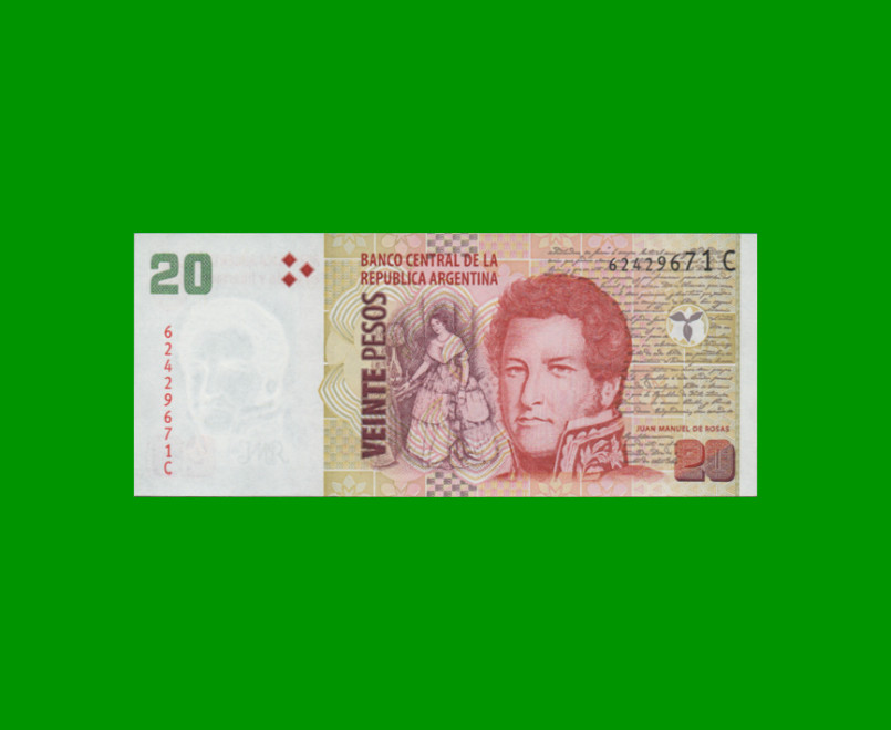 PESOS CONVERTIBLES 2do DISEÑO $20,00, BOT 3518, AÑO 2006, ESTADO SIN CIRCULAR.-