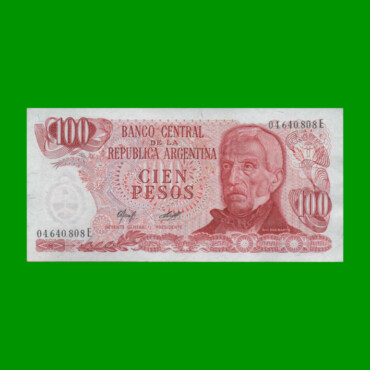 PESOS LEY 18.188 $100,00, BOT 2410, AÑO 1978, ESTADO EXCELENTE.-
