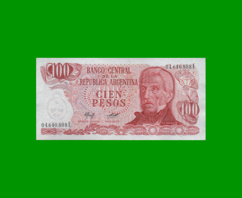 PESOS LEY 18.188 $100,00, BOT 2410, AÑO 1978, ESTADO EXCELENTE.-