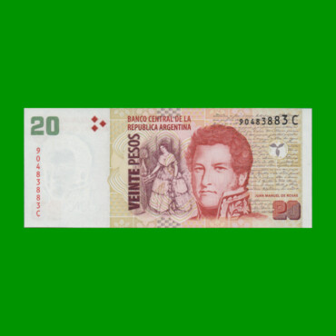 PESOS CONVERTIBLES 2do DISEÑO $20,00, BOT 3520, AÑO 2008, ESTADO EXCELENTE+.-
