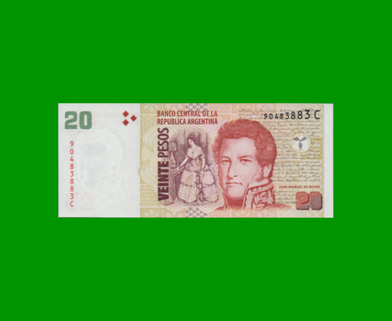 PESOS CONVERTIBLES 2do DISEÑO $20,00, BOT 3520, AÑO 2008, ESTADO EXCELENTE+.-