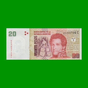 PESOS CONVERTIBLES 2do DISEÑO $20,00, BOT 3520, AÑO 2008, ESTADO SIN CIRCULAR.-
