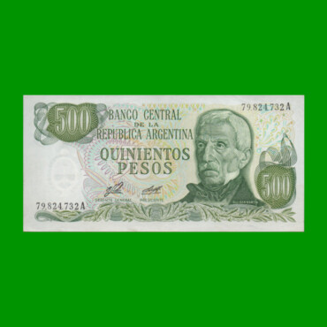 PESOS LEY 18.188 $500,00, BOT 2421, AÑO 1977, ESTADO EXCELENTE+ .-
