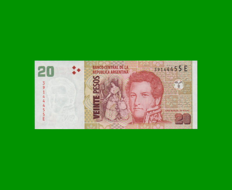 PESOS CONVERTIBLES 2do DISEÑO $20,00, BOT 3527, AÑO 2013, ESTADO SIN CIRCULAR.-