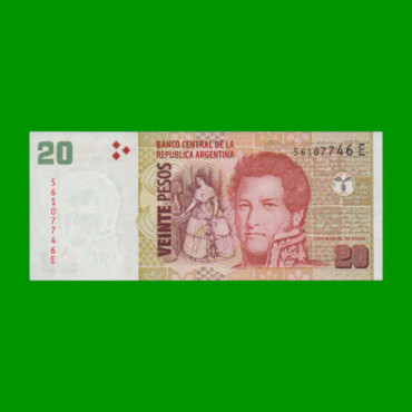 PESOS CONVERTIBLES 2do DISEÑO $20,00, BOT 3528, AÑO 2014, ESTADO EXCELENTE.-