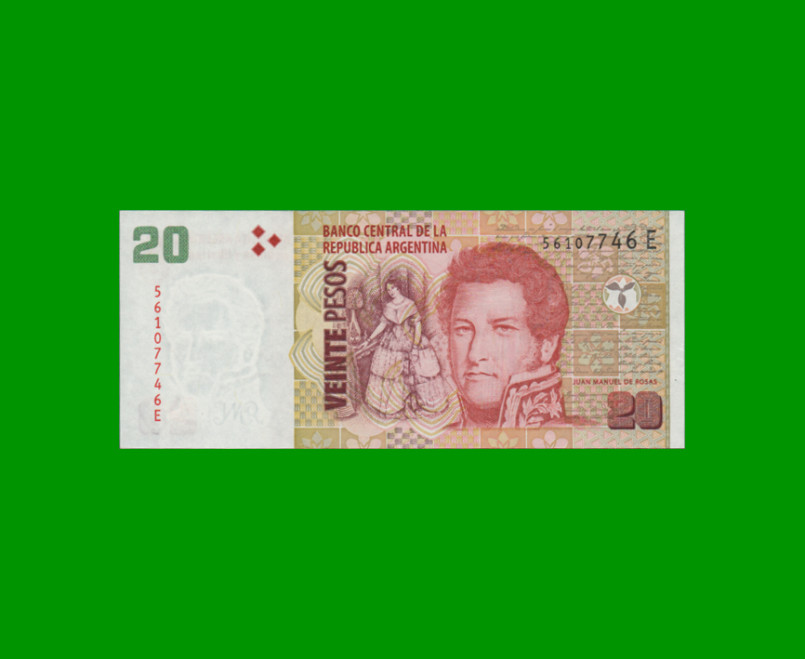 PESOS CONVERTIBLES 2do DISEÑO $20,00, BOT 3528, AÑO 2014, ESTADO EXCELENTE.-