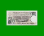 PESOS ARGENTINOS $5,00, BOT 2607, AÑO 1983, ESTADO EXCELENTE+ .- - Imagen 2