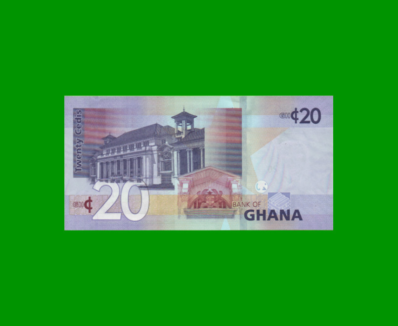 BILLETE DE GHANA 20 CEDIS,  PICK 48a AÑO 2019 ESTADO SIN CIRCULAR.- - Imagen 2