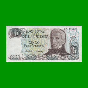 PESOS ARGENTINOS $5,00, BOT 2607, AÑO 1983, ESTADO EXCELENTE+ .-