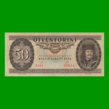 BILLETE DE HUNGRIA 50 FORINT, PICK 170h AÑO 1989 ESTADO MUY BUENO.-