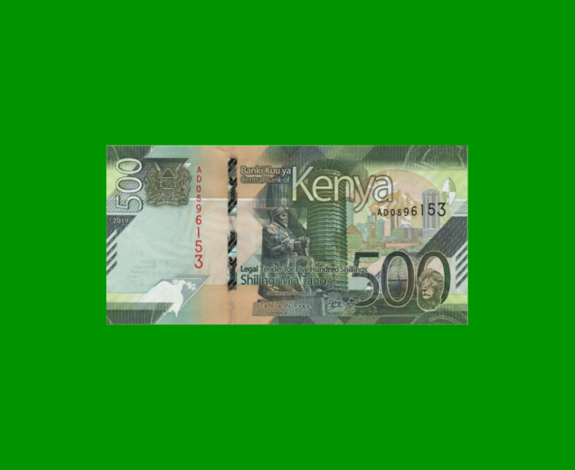 BILLETE DE KENYA 500 SHILINGI, PICK NEW, AÑO 2019 ESTADO SIN CIRCULAR.-