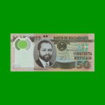 BILLETE DE MOZAMBIQUE 50 METICAIS, POLYMERO, PICK 150, AÑO 2011 ESTADO SIN CIRCULAR.-