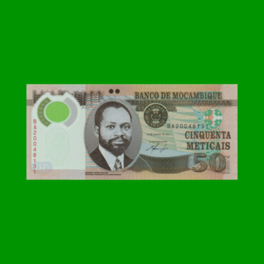 BILLETE DE MOZAMBIQUE 50 METICAIS, POLYMERO, PICK 150, AÑO 2011 ESTADO SIN CIRCULAR.-