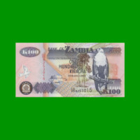 BILLETE DE ZAMBIA 100 KWACHA, PICK 38g, AÑO 2008, ESTADO SIN CIRCULAR.-