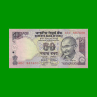 BILLETE DE INDIA 50 RUPIAS, PICK 97m, ESTADO SIN CIRCULAR.-