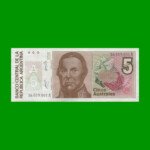 BILLETE DE AUTRALES, 5 AUSTRALES, BOT 2811, AÑO 1986, ESTADO EXCELENTE.-