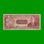 BILLETE DE PARAGUAY 10 GUARANIES, PICK 196a, ESTADO MUY BUENO- .-