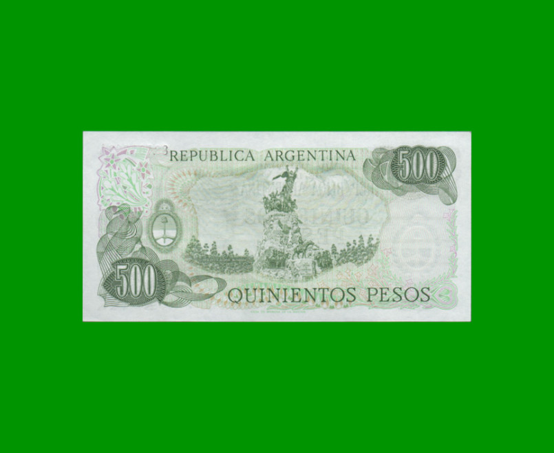 PESOS LEY 18.188 $500,00, BOT 2423, AÑO 1978, ESTADO SIN CIRCULAR.- - Imagen 2