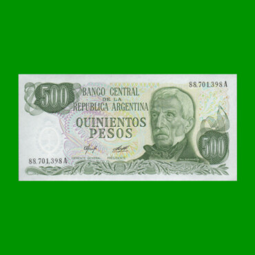 PESOS LEY 18.188 $500,00, BOT 2423, AÑO 1978, ESTADO SIN CIRCULAR.-