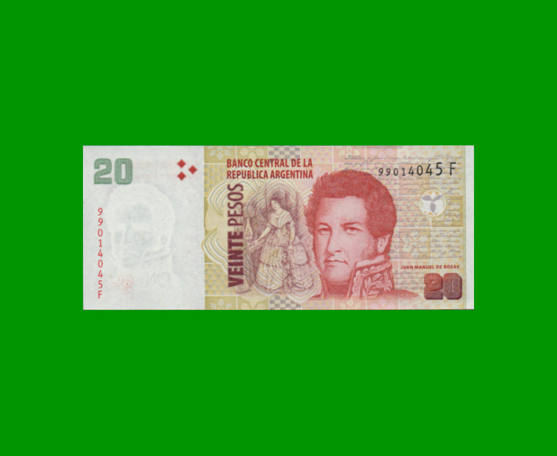 PESOS CONVERTIBLES 2do DISEÑO $20,00, BOT 3529, AÑO 2018, ESTADO SIN CIRCULAR.-