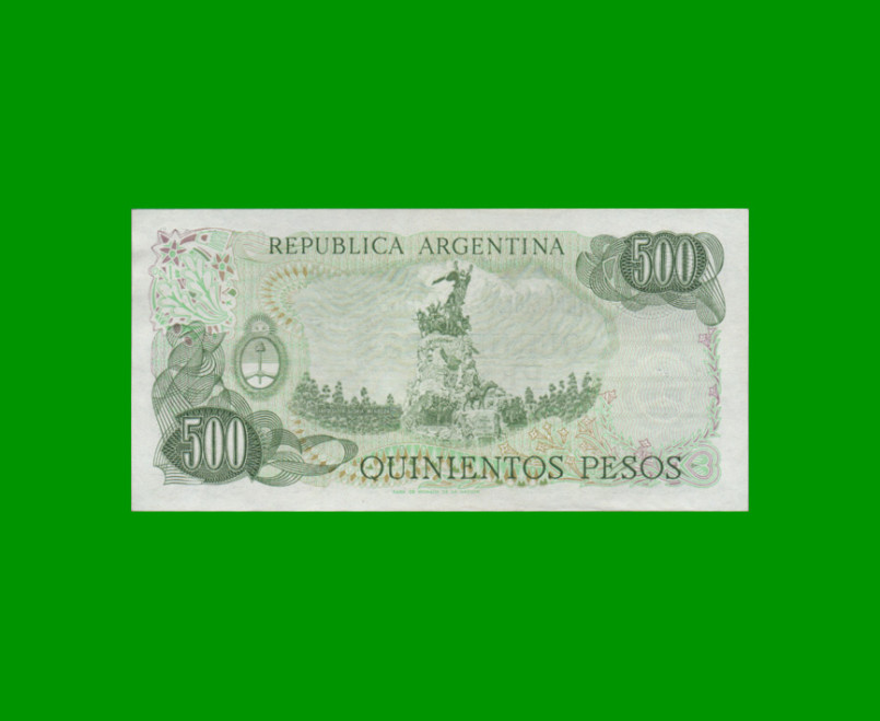 PESOS LEY 18.188 $500,00, BOT 2424, AÑO 1978, ESTADO SIN CIRCULAR.- - Imagen 2