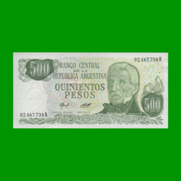 PESOS LEY 18.188 $500,00, BOT 2424, AÑO 1978, ESTADO SIN CIRCULAR.-