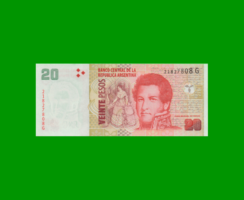 PESOS CONVERTIBLES 2do DISEÑO $20,00, BOT 3530, AÑO 2018, ESTADO SIN CIRCULAR.-