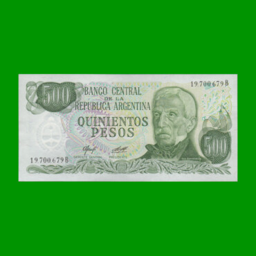 PESOS LEY 18.188 $500,00, BOT 2424a, AÑO 1978, ESTADO EXCELENTE.-