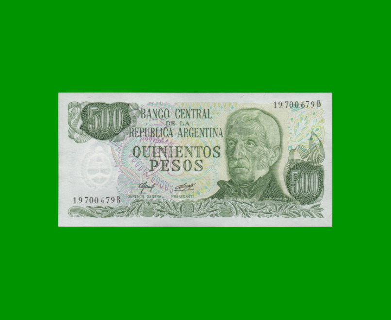 PESOS LEY 18.188 $500,00, BOT 2424a, AÑO 1978, ESTADO EXCELENTE.-