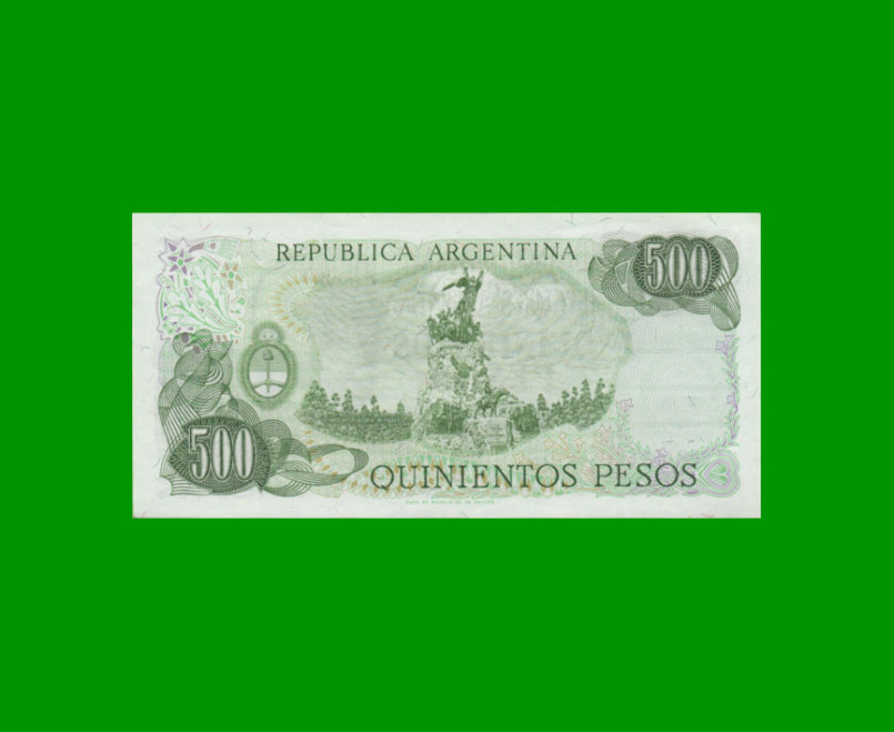 PESOS LEY 18.188 $500,00, BOT 2429a, AÑO 1980, ESTADO EXCELENTE+ .- - Imagen 2