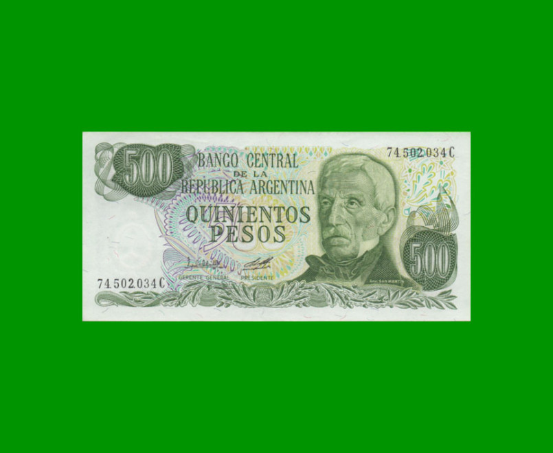 PESOS LEY 18.188 $500,00, BOT 2429a, AÑO 1980, ESTADO EXCELENTE+ .-