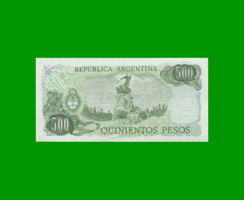 PESOS LEY 18.188 $500,00, BOT 2429a, AÑO 1980, ESTADO SIN CIRCULAR.- - Imagen 2