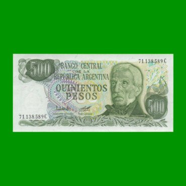 PESOS LEY 18.188 $500,00, BOT 2429a, AÑO 1980, ESTADO SIN CIRCULAR.-