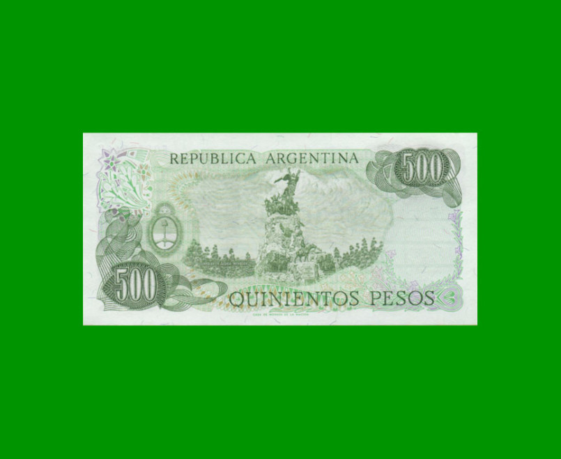 PESOS LEY 18.188 $500,00, BOT 2428a, AÑO 1979, ESTADO EXCELENTE+ .- - Imagen 2