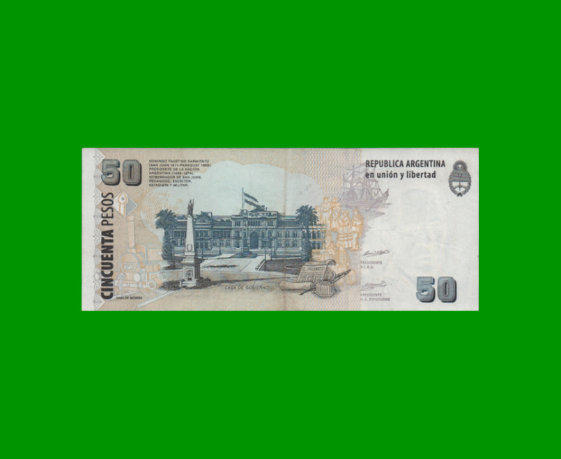 PESOS CONVERTIBLES 2do DISEÑO $50,00, BOT 3608, AÑO 2003, ESTADO EXCELENTE.- - Imagen 2