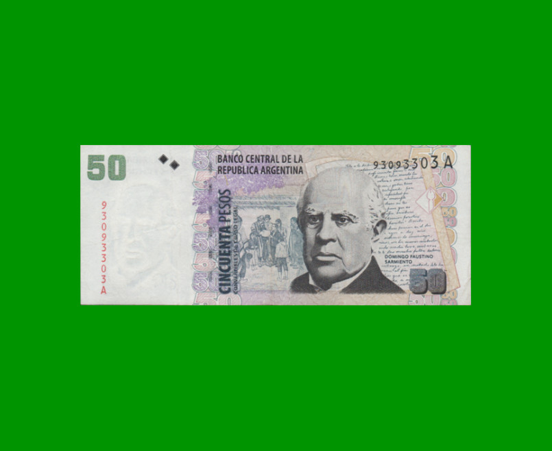 PESOS CONVERTIBLES 2do DISEÑO $50,00, BOT 3608, AÑO 2003, ESTADO EXCELENTE.-