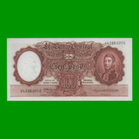 MONEDA NACIONAL $100,00, BOT 2065, AÑO 1963, ESTADO SIN CIRCULACION.-
