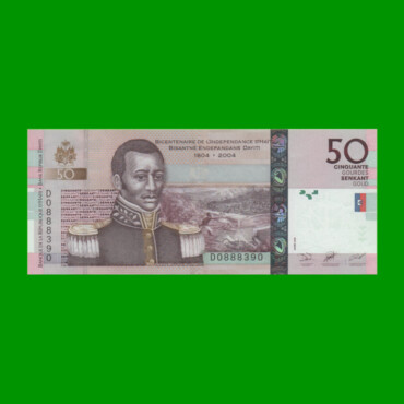 BILLETE DE HAITI 50 GOURDES, CONMEMORATIVO PICK 274a, AÑO 2004 ESTADO SIN CIRCULAR.-