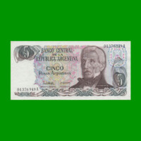 PESOS ARGENTINOS $5,00, BOT 2607, AÑO 1983, ESTADO SIN CIRCULAR.-