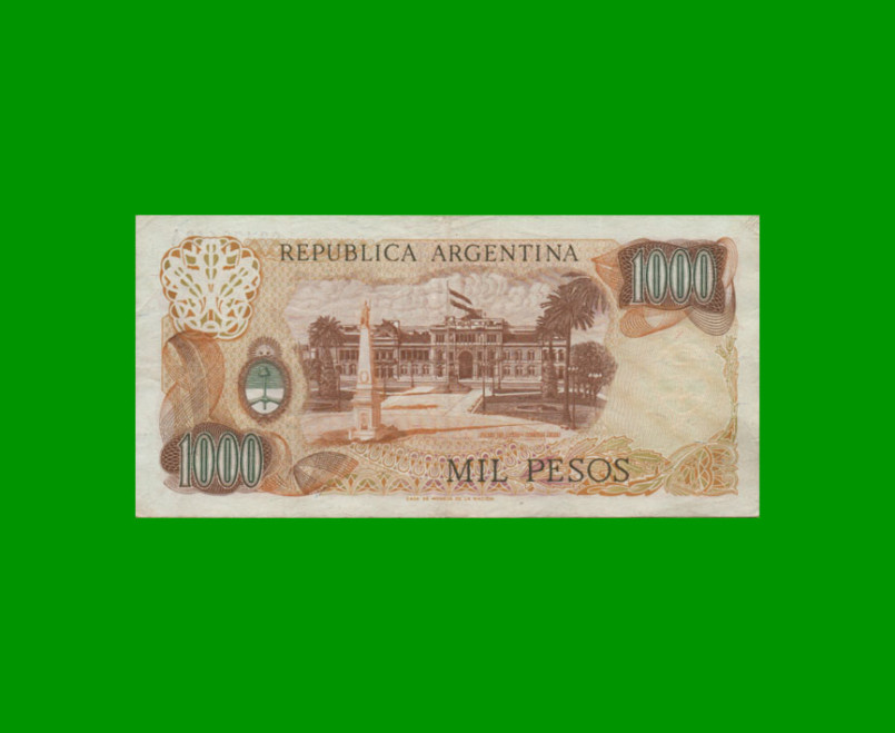 PESOS LEY 18.188 $1.000,00, BOT 2438, AÑO 1973, ESTADO MUY BUENO+ .- - Imagen 2