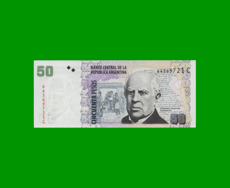 PESOS CONVERTIBLES 2do DISEÑO $50,00, BOT 3620, AÑO 2009, ESTADO EXCELENTE.-