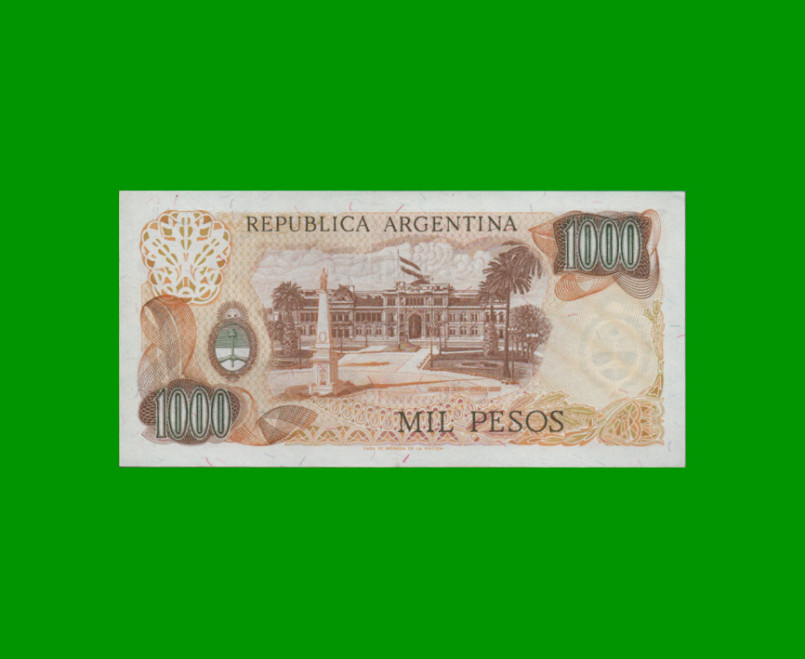 PESOS LEY 18.188 $1.000,00, BOT 2439, AÑO 1975, ESTADO EXCELENTE.- - Imagen 2