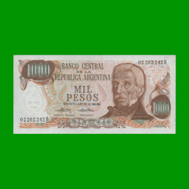 PESOS LEY 18.188 $1.000,00, BOT 2439, AÑO 1975, ESTADO EXCELENTE.-