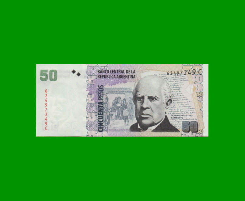 PESOS CONVERTIBLES 2do DISEÑO $50,00, BOT 3620, AÑO 2009, ESTADO SIN CIRCULAR.-