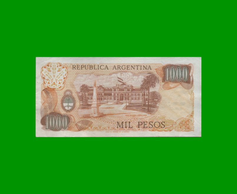 PESOS LEY 18.188 $1.000,00, BOT 2445, AÑO 1976, ESTADO EXCELENTE- .- - Imagen 2