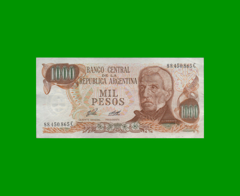 PESOS LEY 18.188 $1.000,00, BOT 2445, AÑO 1976, ESTADO EXCELENTE- .-