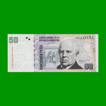 PESOS CONVERTIBLES 2do DISEÑO $50,00, BOT 3620a, AÑO 2009, ESTADO EXCELENTE.-