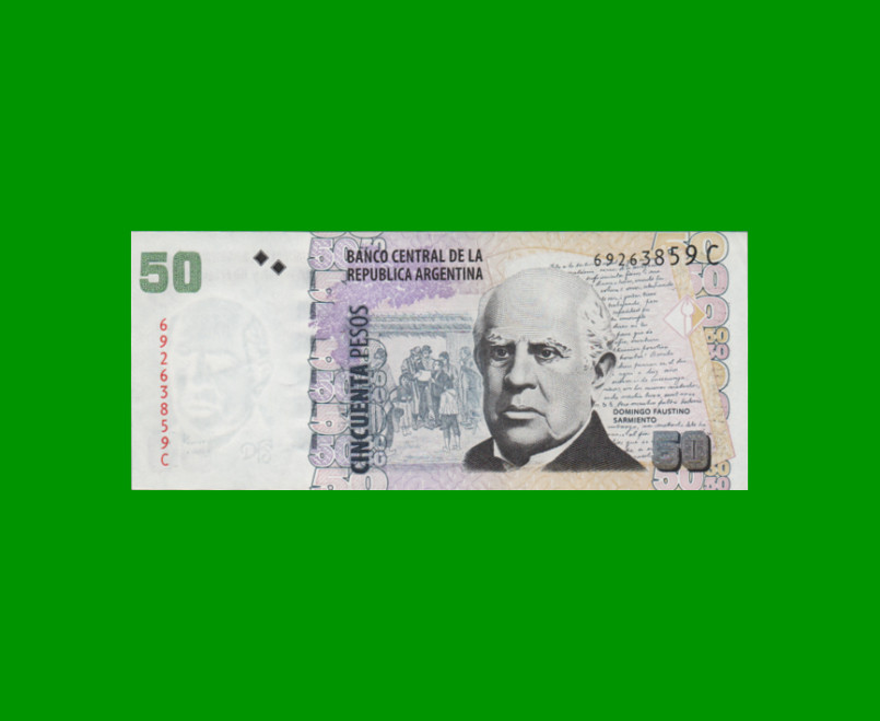 PESOS CONVERTIBLES 2do DISEÑO $50,00, BOT 3620a, AÑO 2009, ESTADO EXCELENTE.-